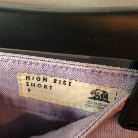 BullHead High Rise Purple Jean Frayed Shorts 1 Jr - Picture 4 of 7